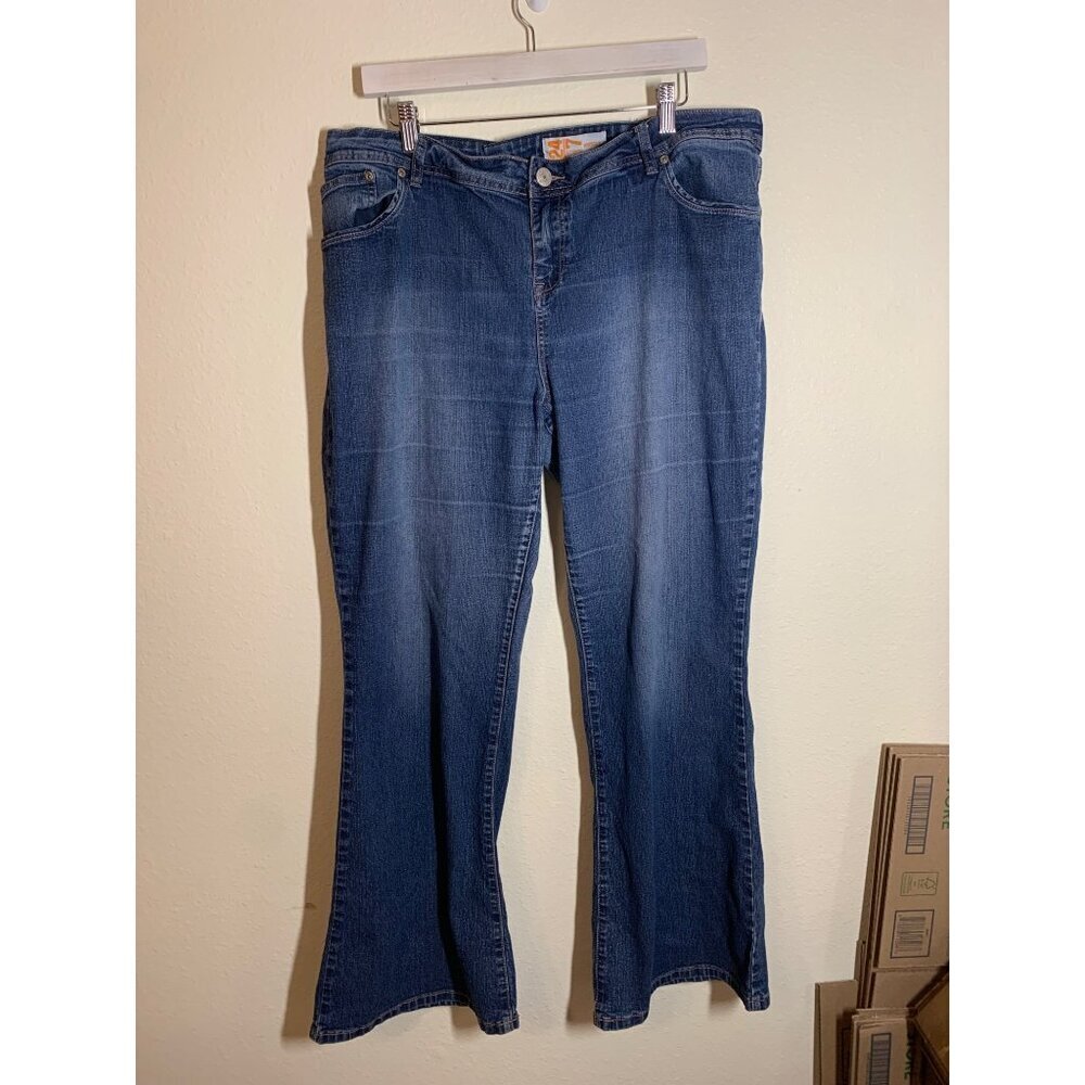 24/7 Authentic Denim Blue Jeans Bootcut Size Waist 42" AG10